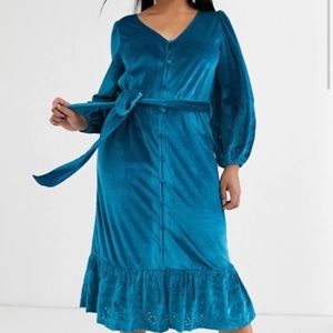 ASOS Design Curve Mid Velvet Dress